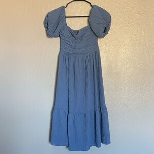 Abercrombie & Fitch Blue Midi Dress